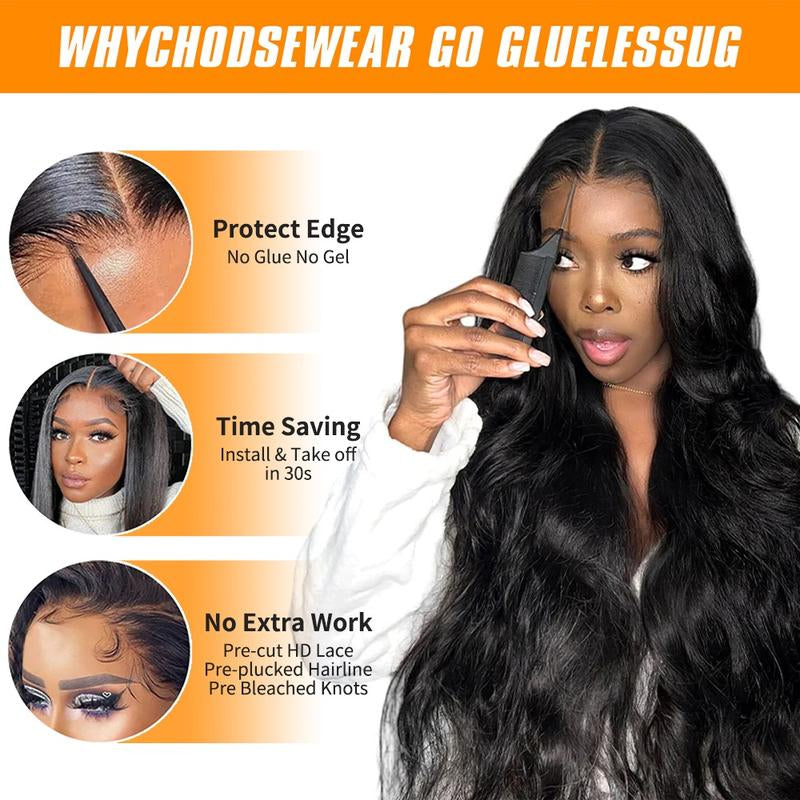 NULOOK HAIR 6X6 HD Lace Front Glueless Wig - Water Wave Human Hair, Pre-Bleached Knots, Pre-Cut Wear & Go, 200% Density Natural Hairline #Wigtok #Blackgirl #Fallfreshnessfall Deals for You